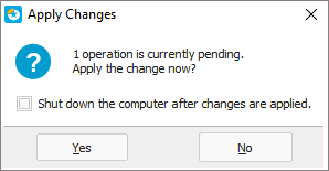 apply changes