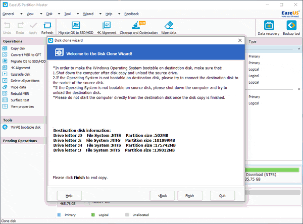 easeus clone larger hdd to smaller ssd