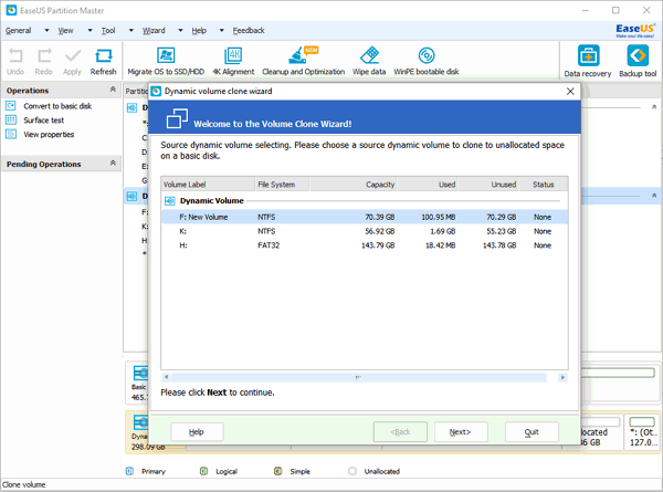 copy dynamic volume 2