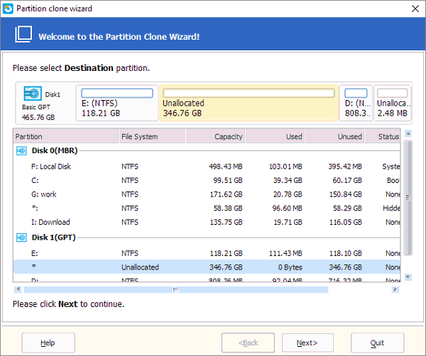disk map to partition disk map to partition