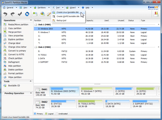 EaseUS Partition Master Professional Edition