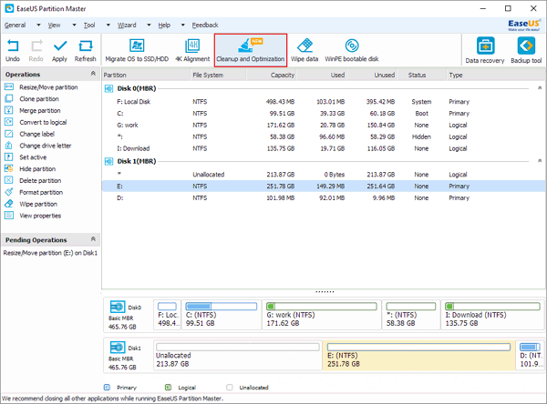 Select defragment