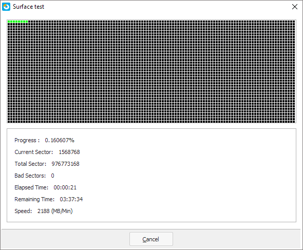 Surface test