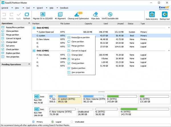 System Partition Cannot be Hidden