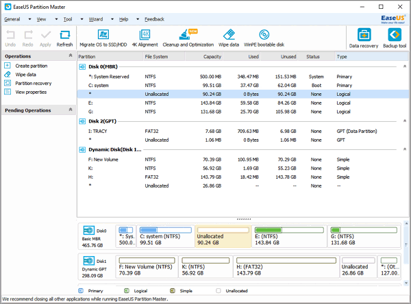 Manage GPT partition