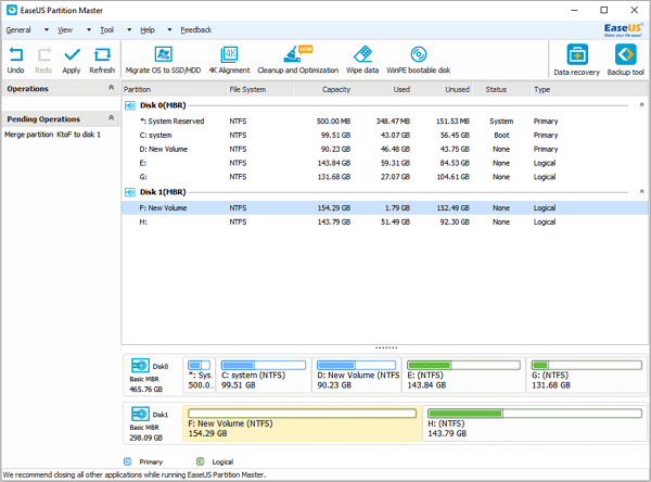 Merge partitions