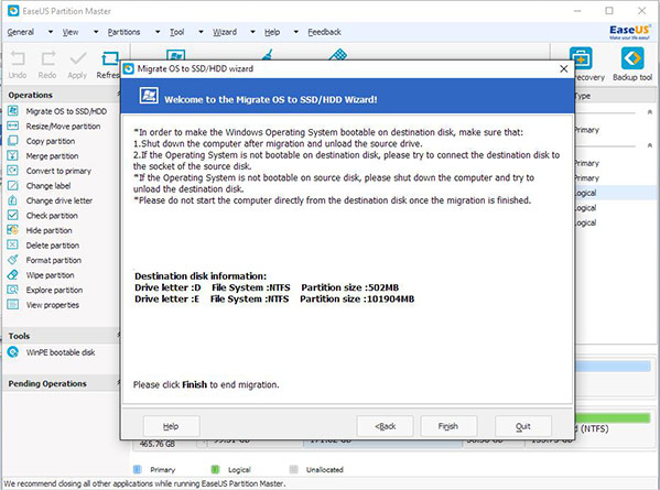easeus migrate os free