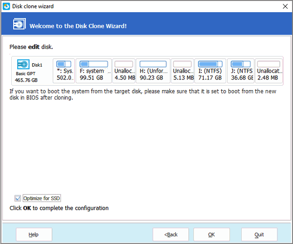 Upgrade system disk