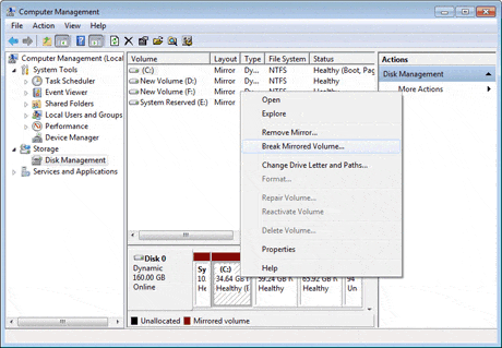 Vista Software Mirroring