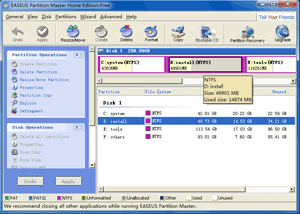 Select Vista Partition to be Resized