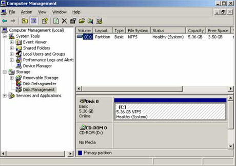Partitions Manage