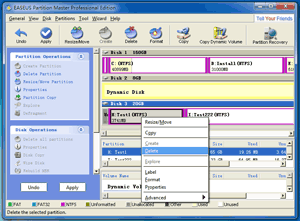 Select a Partition to Delete