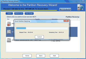 Quick partition searching