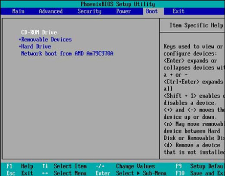 Cambiar la configuración del BIOS