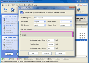 Crear particiones con EASEUS Partition Master 1