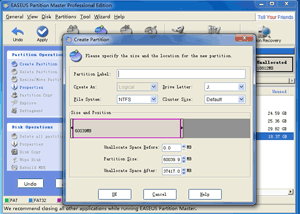 Crear particiones con EASEUS Partition Master 2