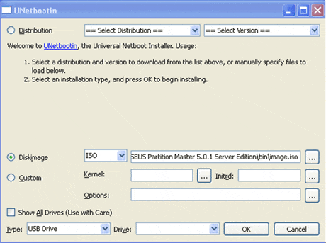 Select disk image
