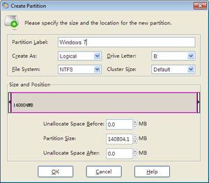 create partition