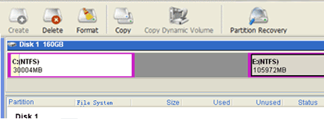 shrink partition