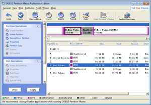 EASEUS Partition Master - Resize Partition