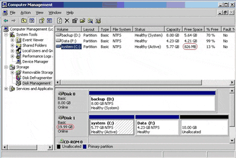 VMware virtual disk increased