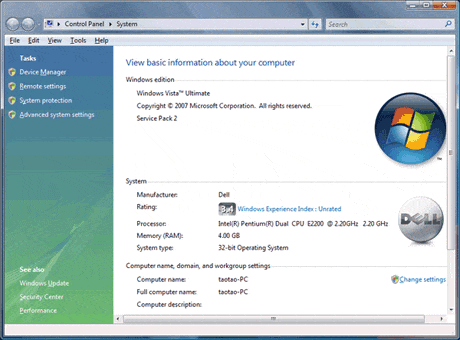 Windows Vista 32 Bit On A 64 Bit Computer