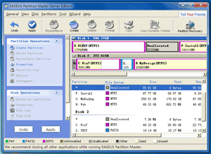 The Create partition interface of EASEUS Partition Master