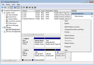 Extend Windows 7 partition in disk management