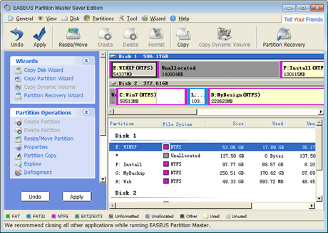 EASEUS Partition Master