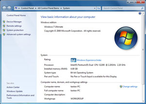 Windows 7 Screen