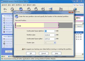 Advanced server partition features