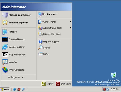 windows 2003 server