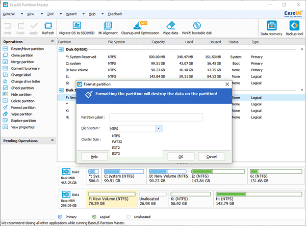 Choose FAT32 file system to format 128GB USB flash drive to FAT32