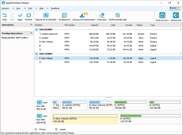 Merge partitions