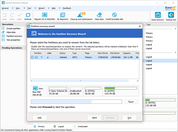 Recover deleted or lost ext2/ext3 partition