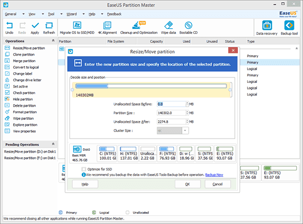 Resize data partition