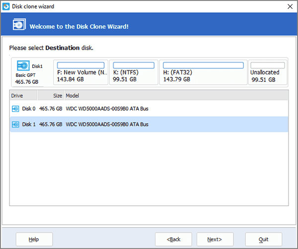 Upgrade system disk
