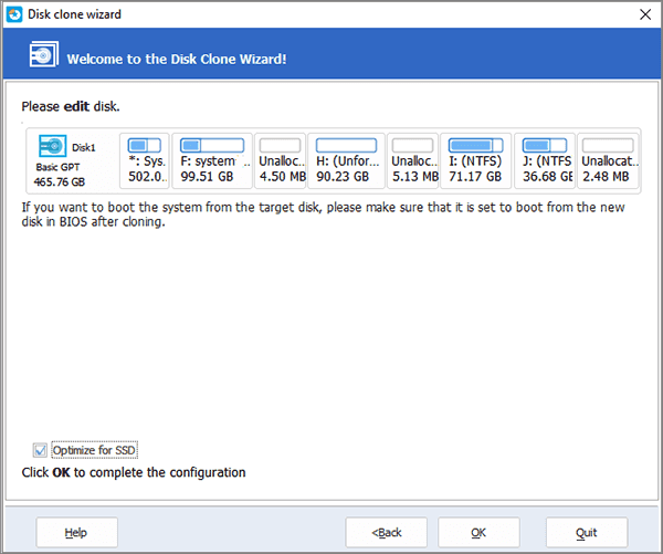 Upgrade system disk