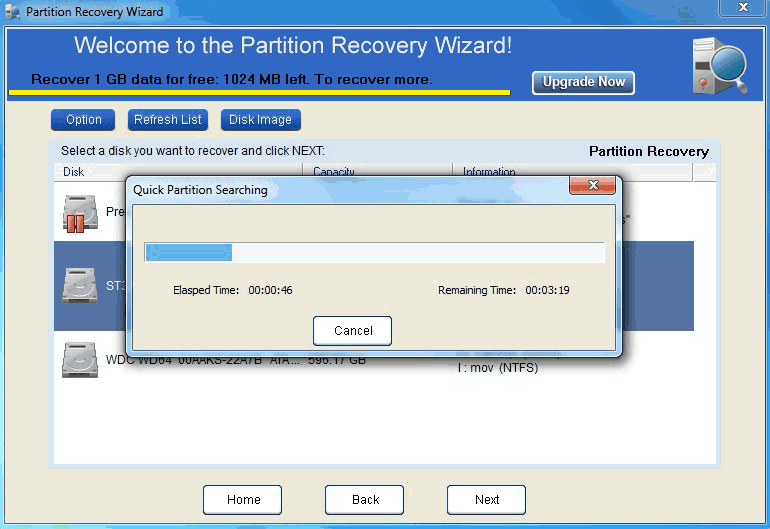 Scan Lost Partitions